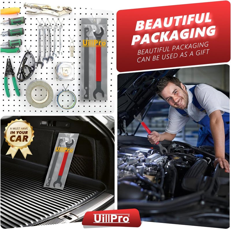 UillPro Fan Clutch Removal Tool kit,32mm Wrench & 36mm Clutch Fan Tool Wrench,Water Pump Pulley Holder Removal Tool for BMW, Ford, GM, Dodge,Chevrolet,Jeep Fan Clutch Removal Tool,Water Pump Holder - Image 3